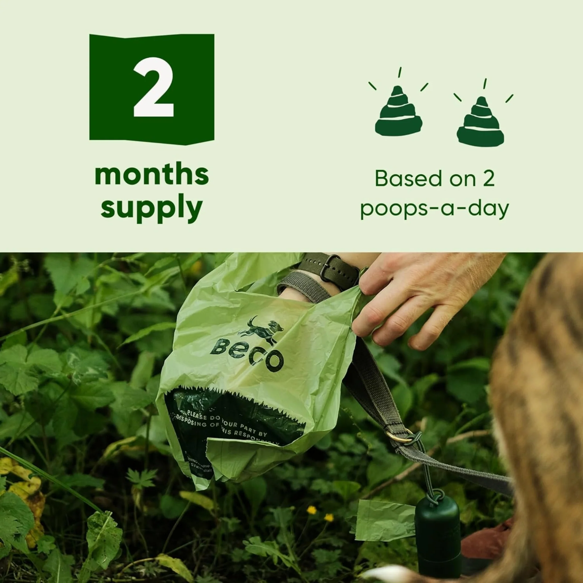 Beco Poop Bags with Handles Unscented (x120) - Image 5