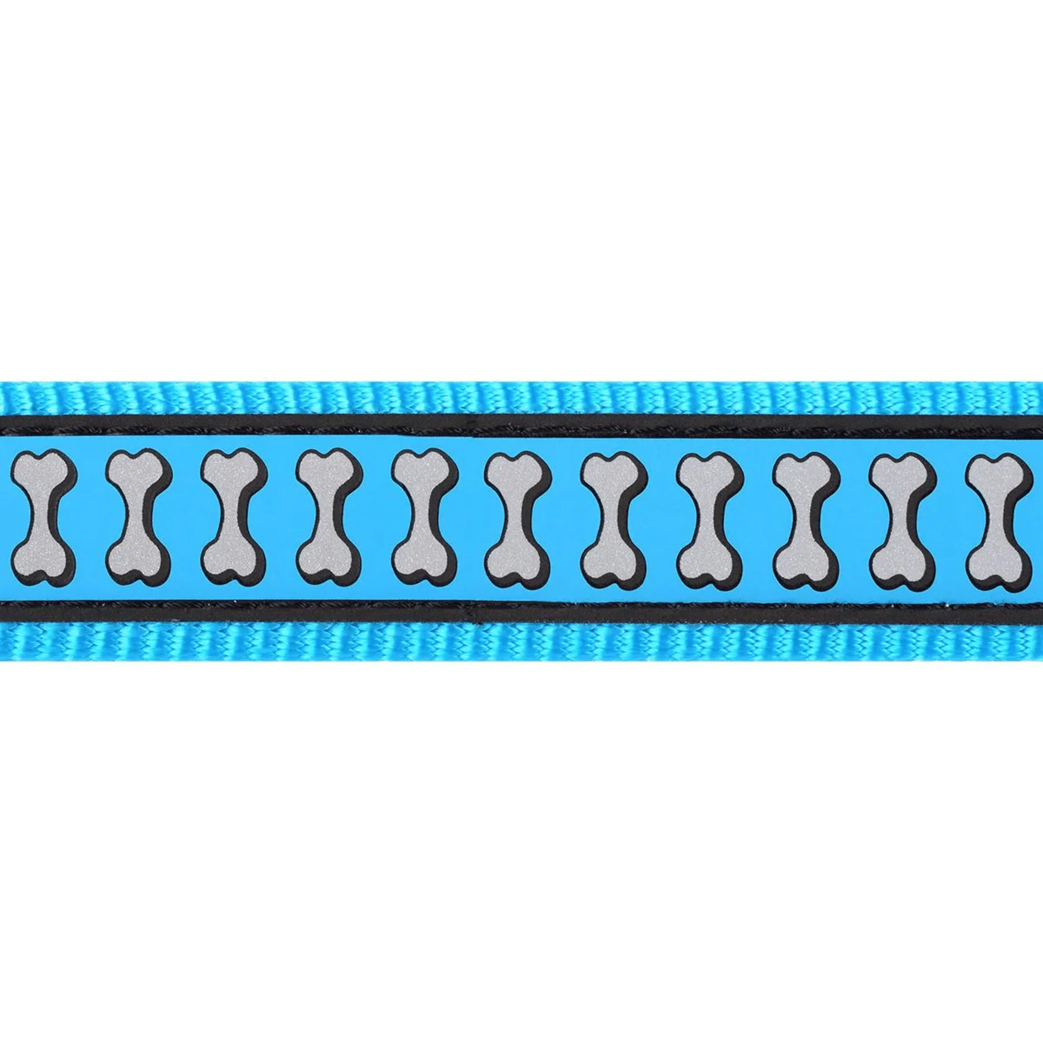 Red Dingo Turquoise Reflective Dog Collar - Image 3