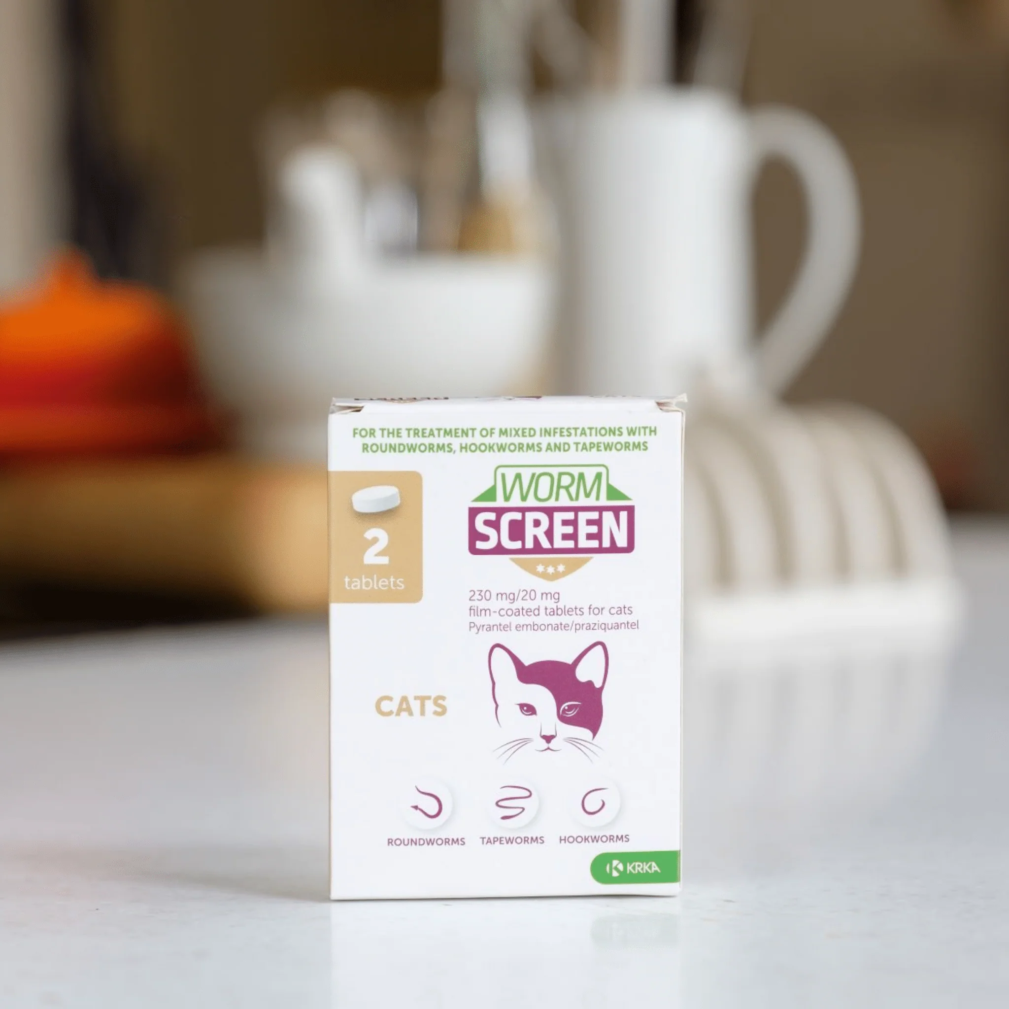Worm Screen Tablets for Cats - 2 Tablets - Image 3
